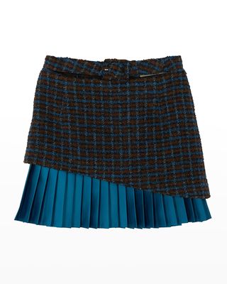 Andres Pleated Layered Mini Skirt