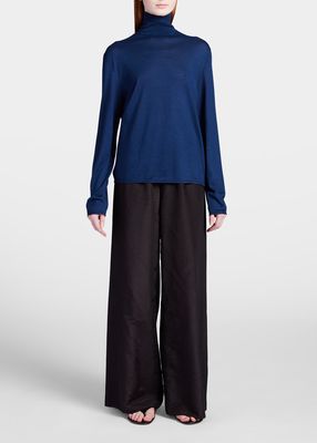Andres Wide-Leg Voile Pants