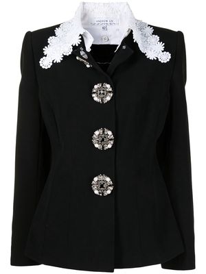 Andrew Gn embellished fitted jacket - Black