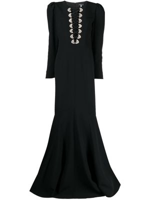 Andrew Gn lace-up dress - Black