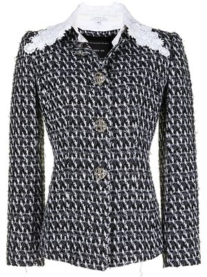 Andrew Gn tailored tweed jacket - Black