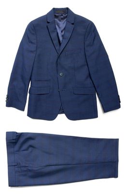 Andrew Marc Check Suit in Blue