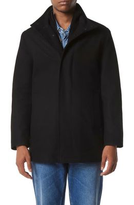 Andrew Marc Coyle Wool Blend Bib Coat in Black