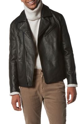 Andrew Marc Farnworth Moto Leather Jacket in Black
