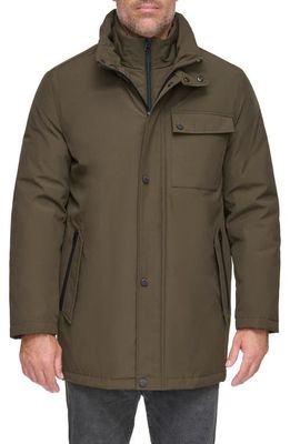Andrew Marc Harcourt Water Resistant Car Coat in Jungle