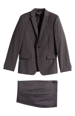 Andrew Marc Kids' Striated Suit in Medium Grey