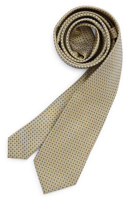 Andrew Marc Kids' Yellow Square Jacquard Silk Blend Tie