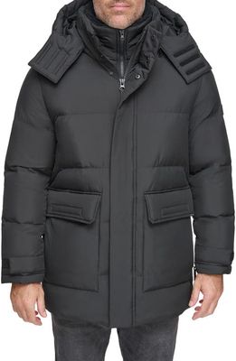 Andrew Marc Oswego Water Resistant Down & Feather Fill Parka in Black