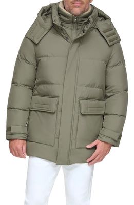 Andrew Marc Oswego Water Resistant Down & Feather Fill Parka in Sage 