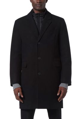 Andrew Marc Sheffield Water Resistant Overcoat in Black