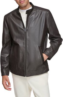 Andrew Marc Varkas Leather Jacket in Brown