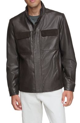 Andrew Marc Venlo Leather Jacket in Brown