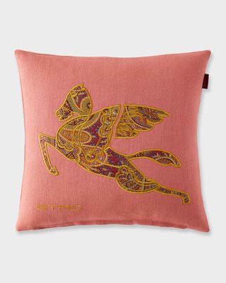 Andromeda Embrodiered Pillow, 18" Square