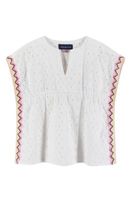 Andy & Evan Broderie Anglaise Cotton Cover-Up in White