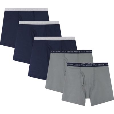 Andy & Evan Kids' Assorted 5-Pack Boxer Briefs in Navy/Grey