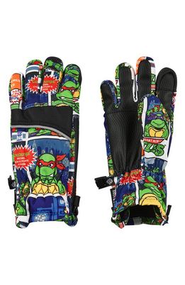 Andy & Evan Kids' x Teenage Mutant Ninja Turtles Comic Book Gloves in Black Comic