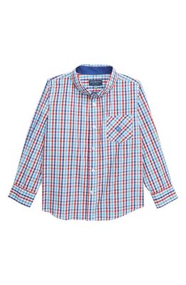 Andy & Evan Pastel Check Sport Shirt in Red