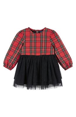 Andy & Evan Plaid Long Sleeve Dress in Red Plaid