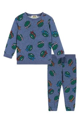 Andy & Evan x Teenage Mutant Ninja Turtles Sweatshirt & Sweatpants Set in Blue Turtles