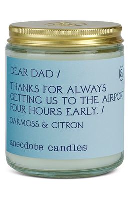 ANECDOTE CANDLES Dear Dad Candle in Blue