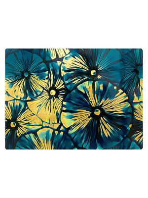 Anemone Lacquered Placemat - Blue - Blue