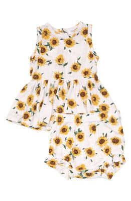 Angel Dear Sunflower Print Dress & Bloomers Set in Yellow
