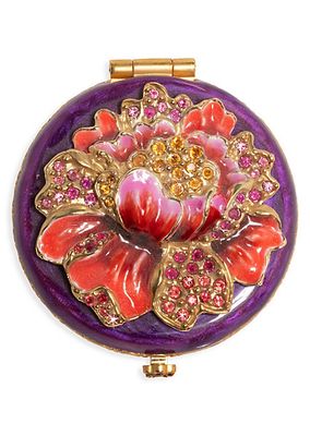 Angel Floral Round Mirror Compact