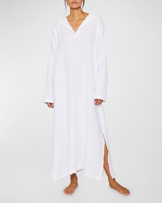 Angel Long Cotton Hoodie Coverup