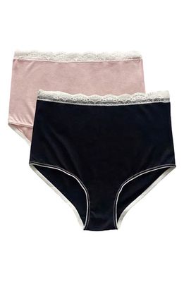 Angel Maternity Assorted 2-Pack Maternity Briefs in Nude/Black