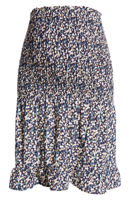 Angel Maternity Floral Maternity Skirt in Navy Print