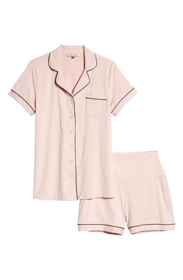 Angel Maternity Maternity/Nursing Short Pajamas in Pink