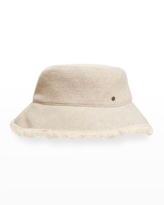 Angele Cashmere & Faux-Fur Bucket Hat