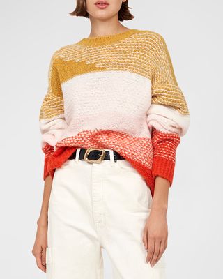 Angelisa Crewneck Colorblock Sweater