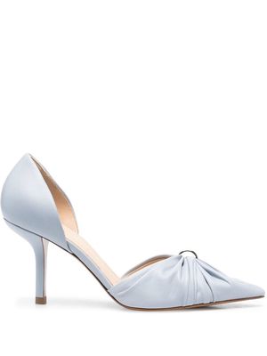 Angelo Figus 90mm leather pointed-toe pumps - Blue