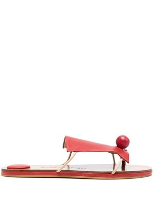 Angelo Figus geometric open-toe sandals - Red