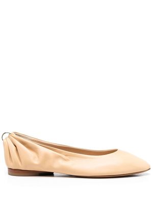 Angelo Figus leather slip-on ballerina-shoes - Neutrals