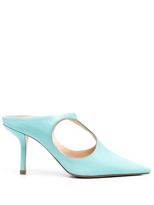 Angelo Figus Tang-O 85mm pointed-toe mules - Blue
