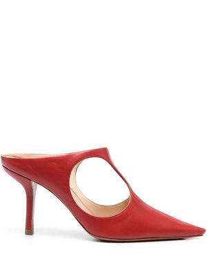 Angelo Figus Tang-O 85mm pointed-toe mules - Red