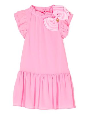 Angel's Face bow-detail short-sleeve dress - Pink