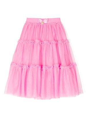 Angel's Face bow-detail tulle skirt - Pink