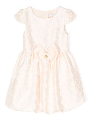 Angel's Face bow-detailed jacquard dress - Yellow