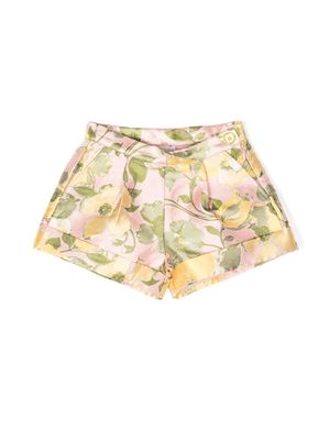 Angel's Face floral-print high-waisted shorts - Pink