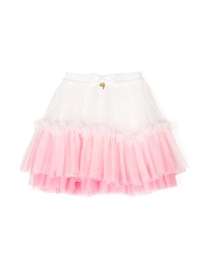 Angel's Face gradient-effect bow-detail tutu - White