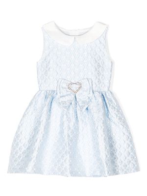 Angel's Face jacquard-patterned bow-detail dress - Blue