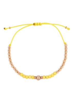 Anil Arjandas 18kt rose gold Ministopper diamond beaded bracelet - Pink