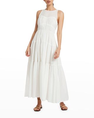 Animale Tiered Tie-Back Maxi Dress