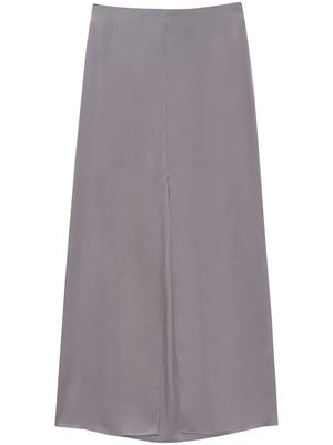 ANINE BING Alanna silk charmeuse skirt - Grey