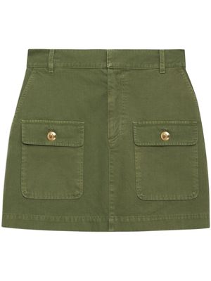 ANINE BING Aliza cotton miniskirt - Green