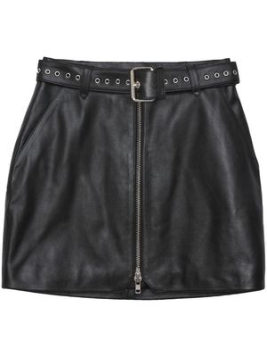 ANINE BING Ana leather straight skirt - Black