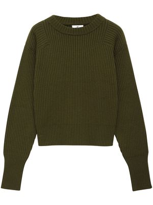 ANINE BING Aurora ribbed-knit jumper - Green